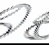 Triple Steel Cockring-Kombination für Geschlechtsteil, Penis und Hodensack