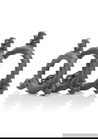 Pro Cockring-Set mit 3 Größen aus dickem Silikon mit Anfasser