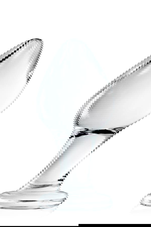 Glossy Glas-Butt-Plug Tropfenform